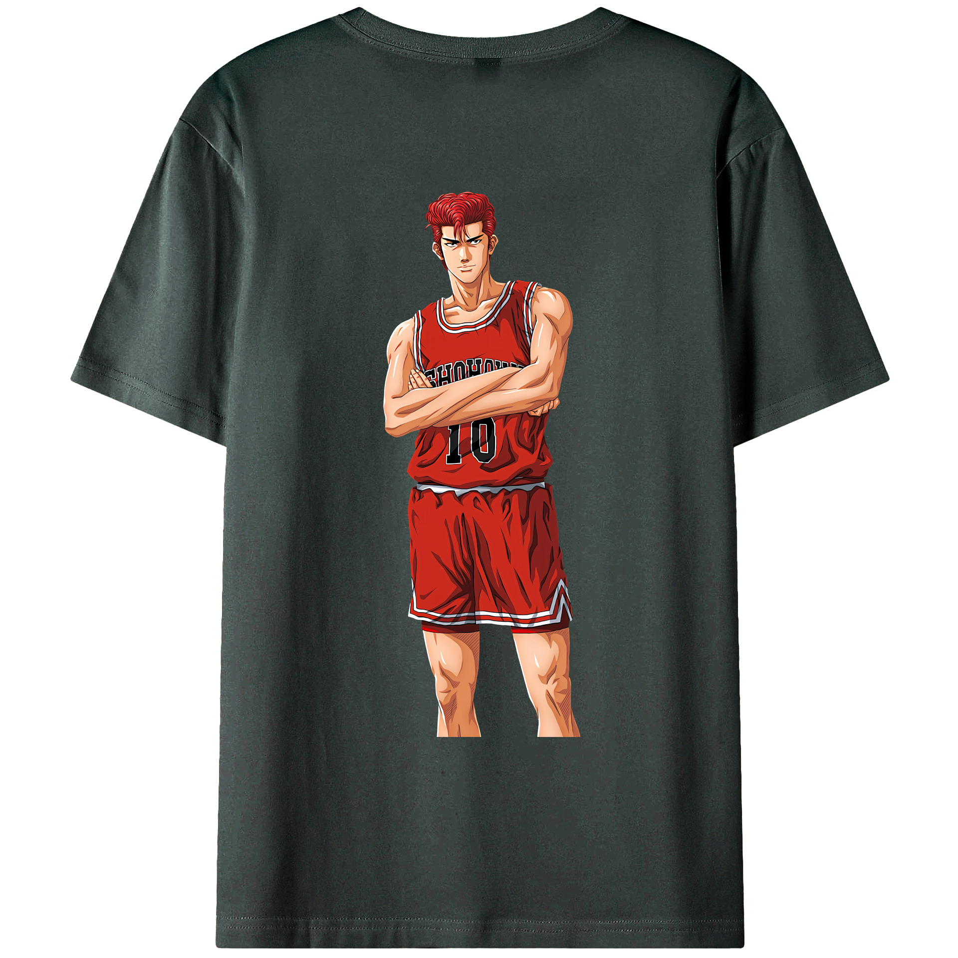 （画像用） SLAM DUNK／スラムダンク 綿100％ メンズ半袖Tシャツ（バックプリント） 通気性